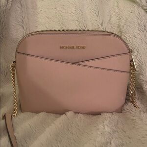 Michael Kors Blush Crossbody Bag with Gold Chain